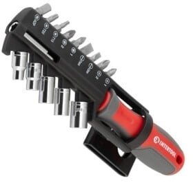 Викрутка з набором бит Intertool VT-3343