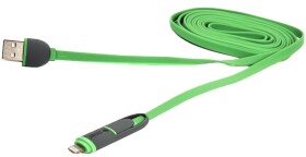 Кабель 2 в 1 PowerPlant CA910502 USB - Apple Lightning - Micro USB 2 м